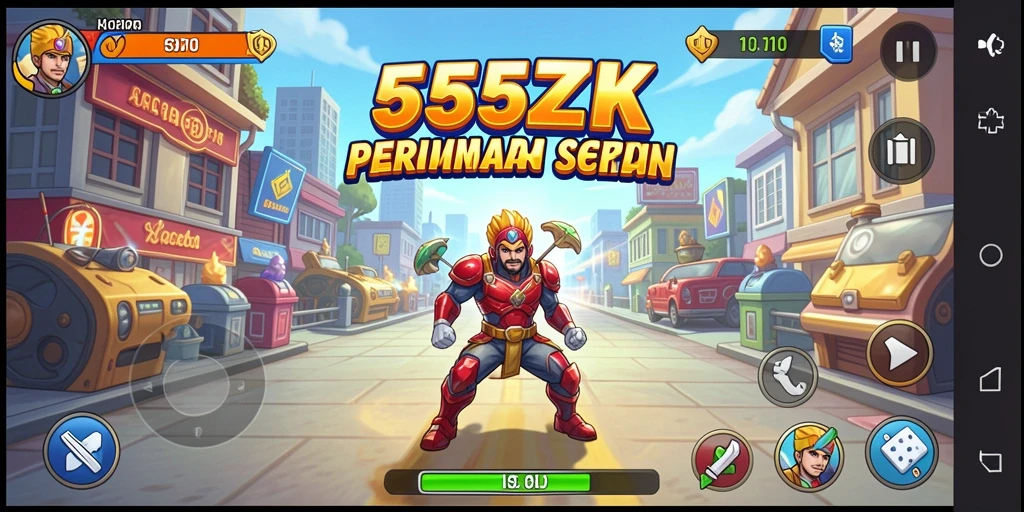 Screenshot gameplay 555ZK menampilkan tantangan Arcade yang seru dan mengasyikkan.