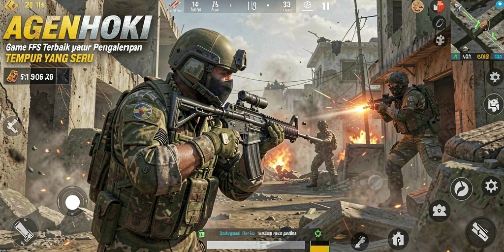 Tampilan seru gameplay AGENHOKI dalam pertempuran intens.
