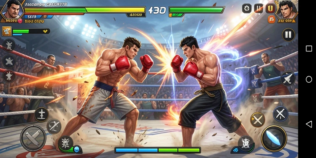 Gameplay CACOR78 memperlihatkan pertarungan intens dan karakter yang menarik.