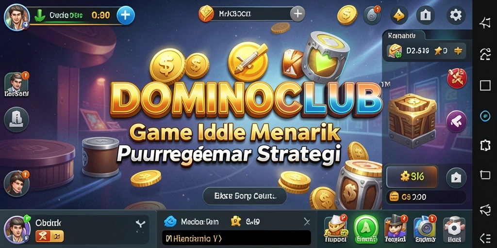 Screenshot gameplay DOMINOCLUB dengan elemen Idle yang menarik.