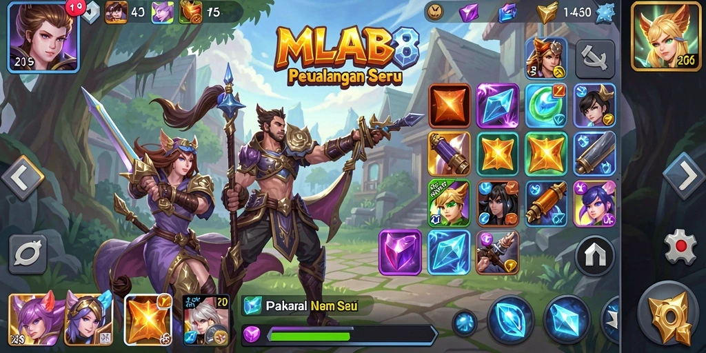 Gameplay seru MLBB8 dengan aksi Match-3 yang menarik.