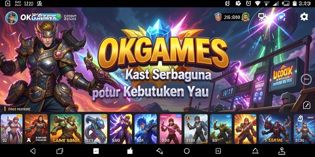 Tampilan antarmuka pengguna OKGAMES yang modern dan intuitif.