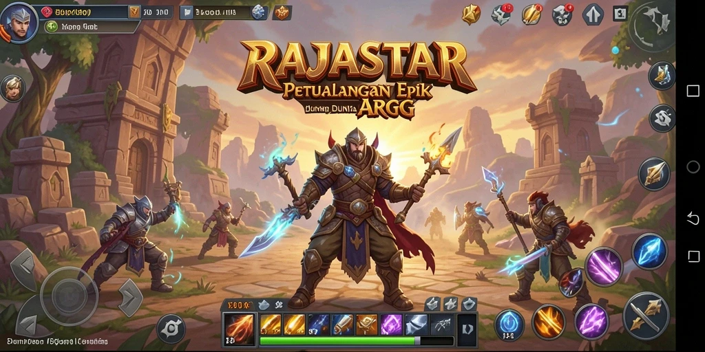 Tampilan gameplay mengasyikkan di RAJASTAR dengan aksi bertarung yang seru.