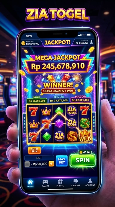 Tampilan utama aplikasi ziatogel yang menarik dan mudah dinavigasi.